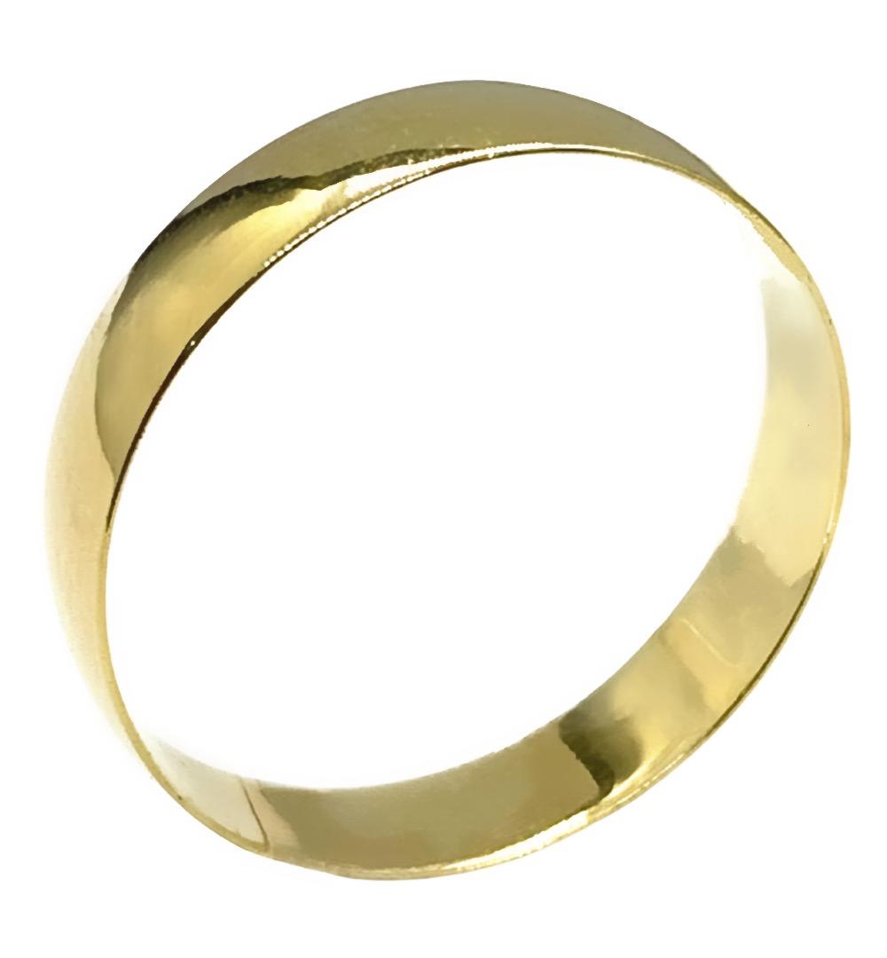 Aliança Casamento Ouro 18k Tradicional Unidade 4,00mm x 0,50mm