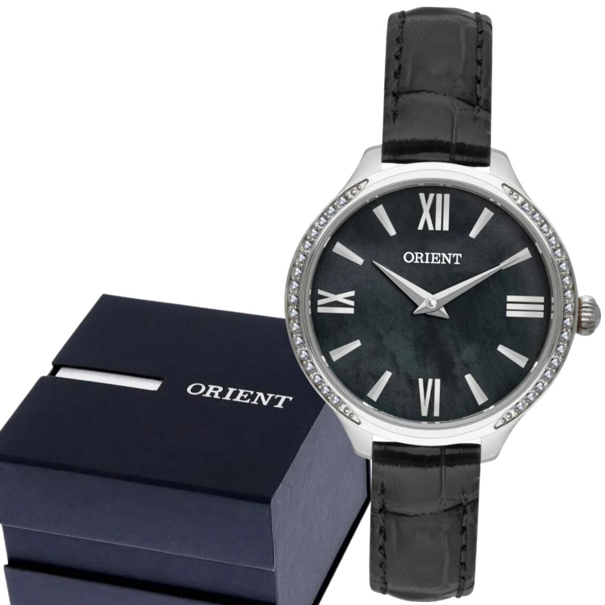 Relogio Feminino Orient Couro Preto  FBSC0023P3PX