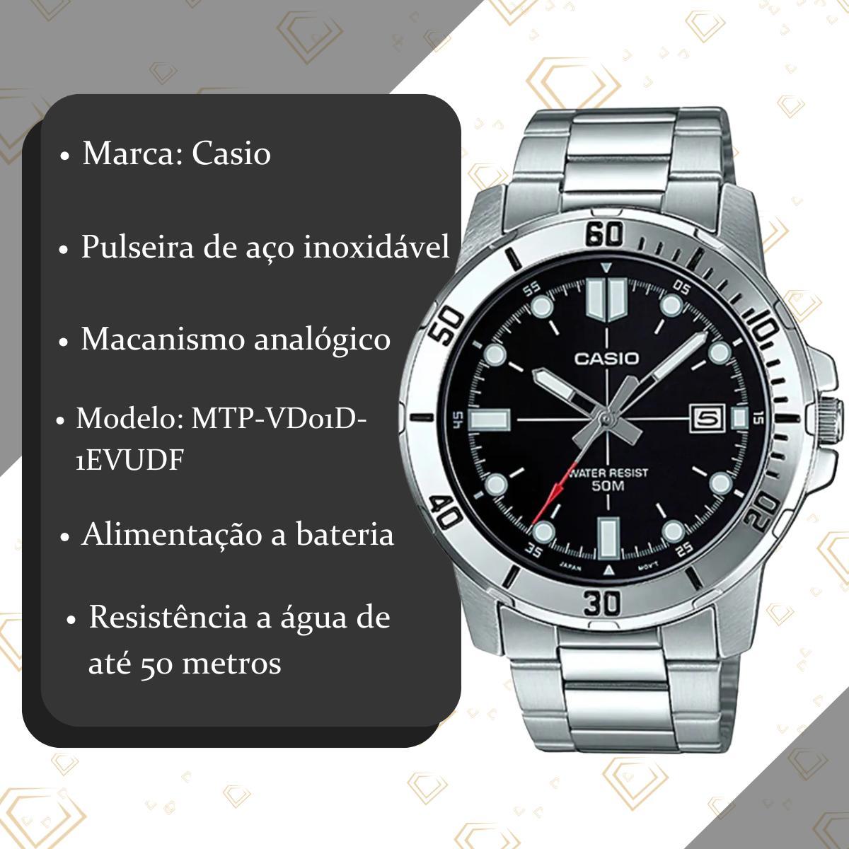 Relogio Casio Masculino Collect MTP-VD01D-1EVUDF
