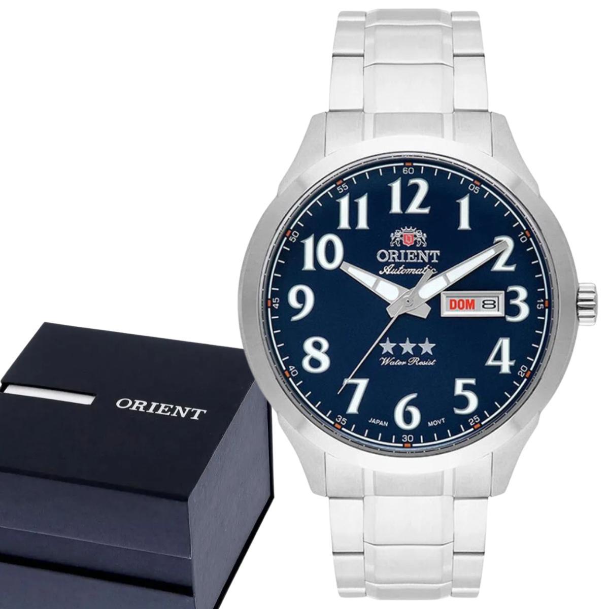 Relógio Masculino Orient Automático Prata 469SS074FD2SX