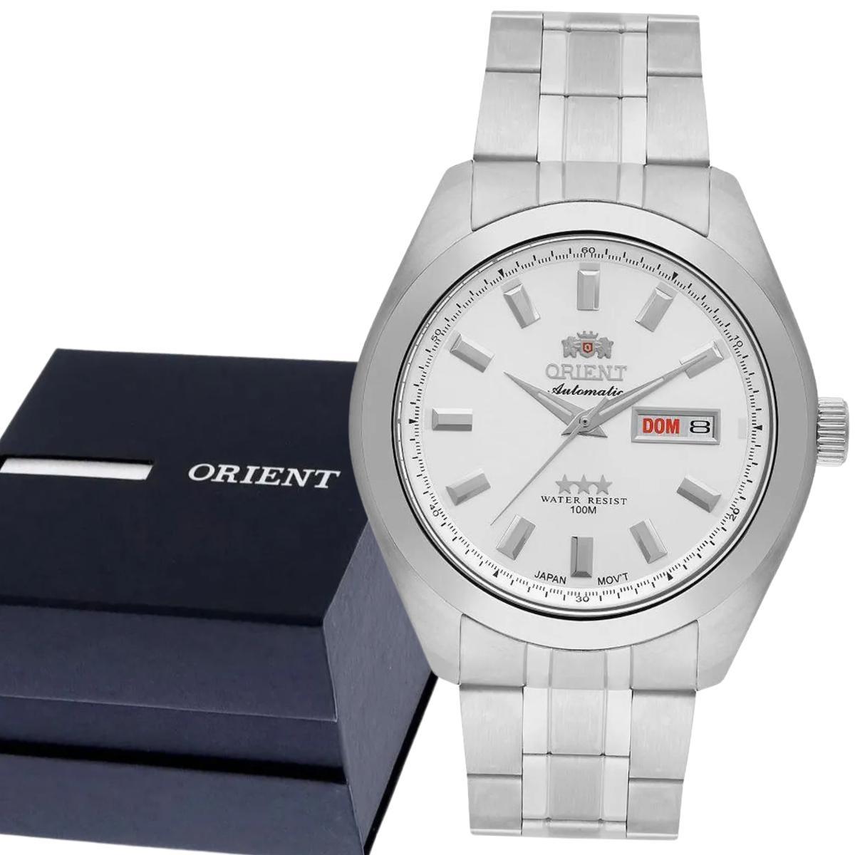 Relógio Masculino Orient Automático Prata 469SS075FS1SX