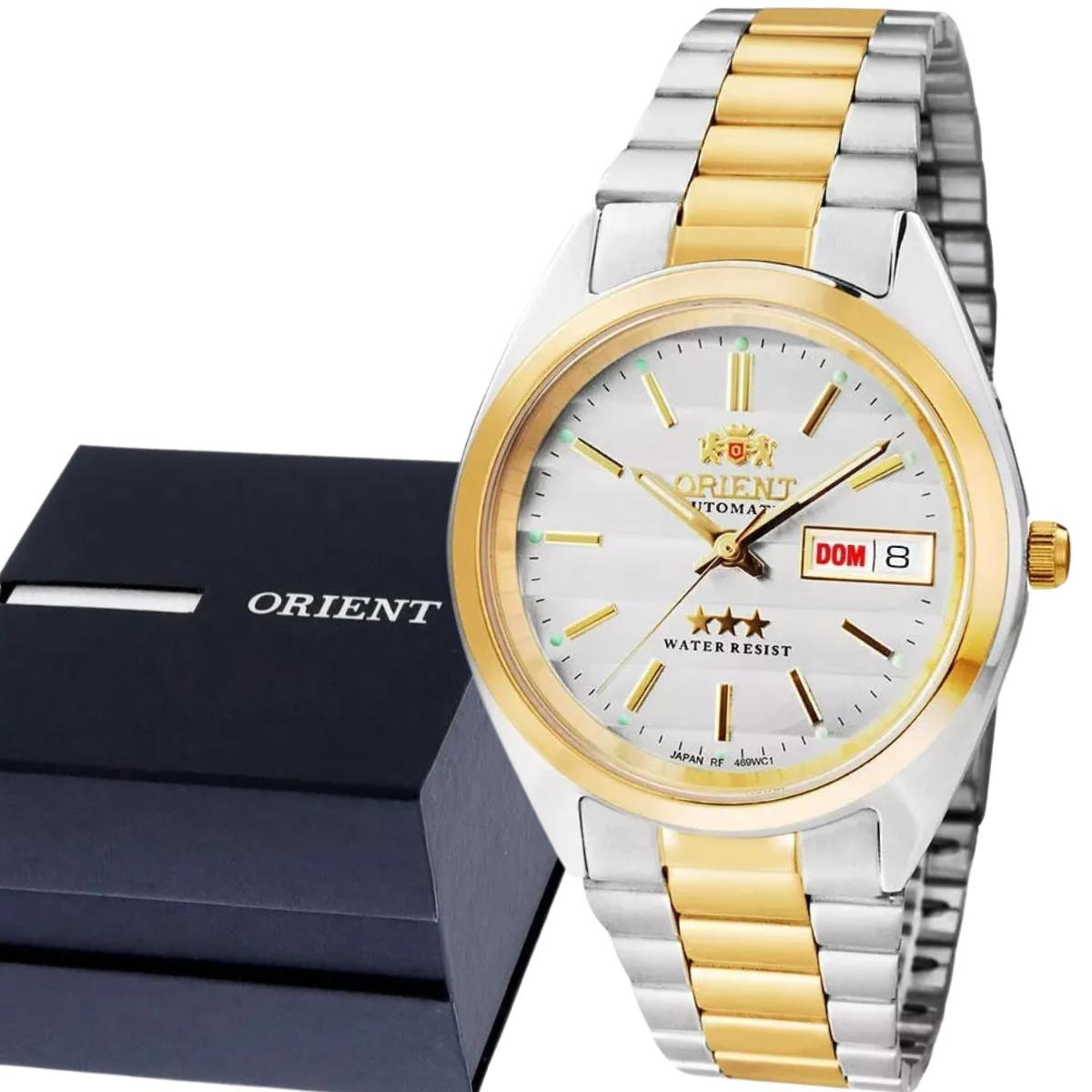 Relógio Masculino Orient Automático Bicolor 469WC1FB1SK