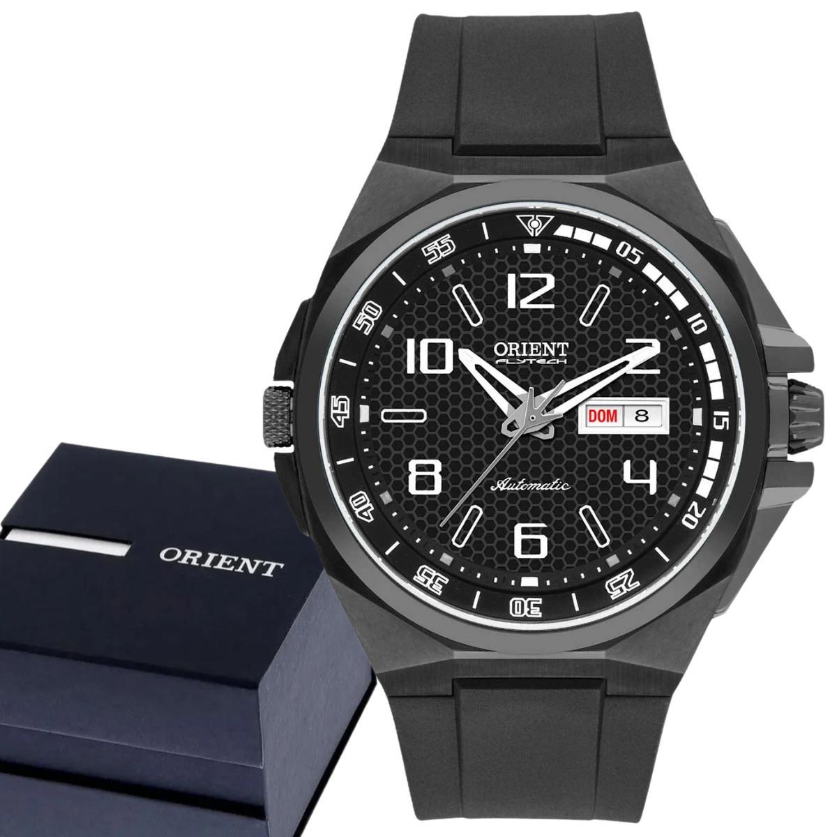 Relógio Masculino Orient Flytech Titanio Pulseira Borracha F49PP033P2PX