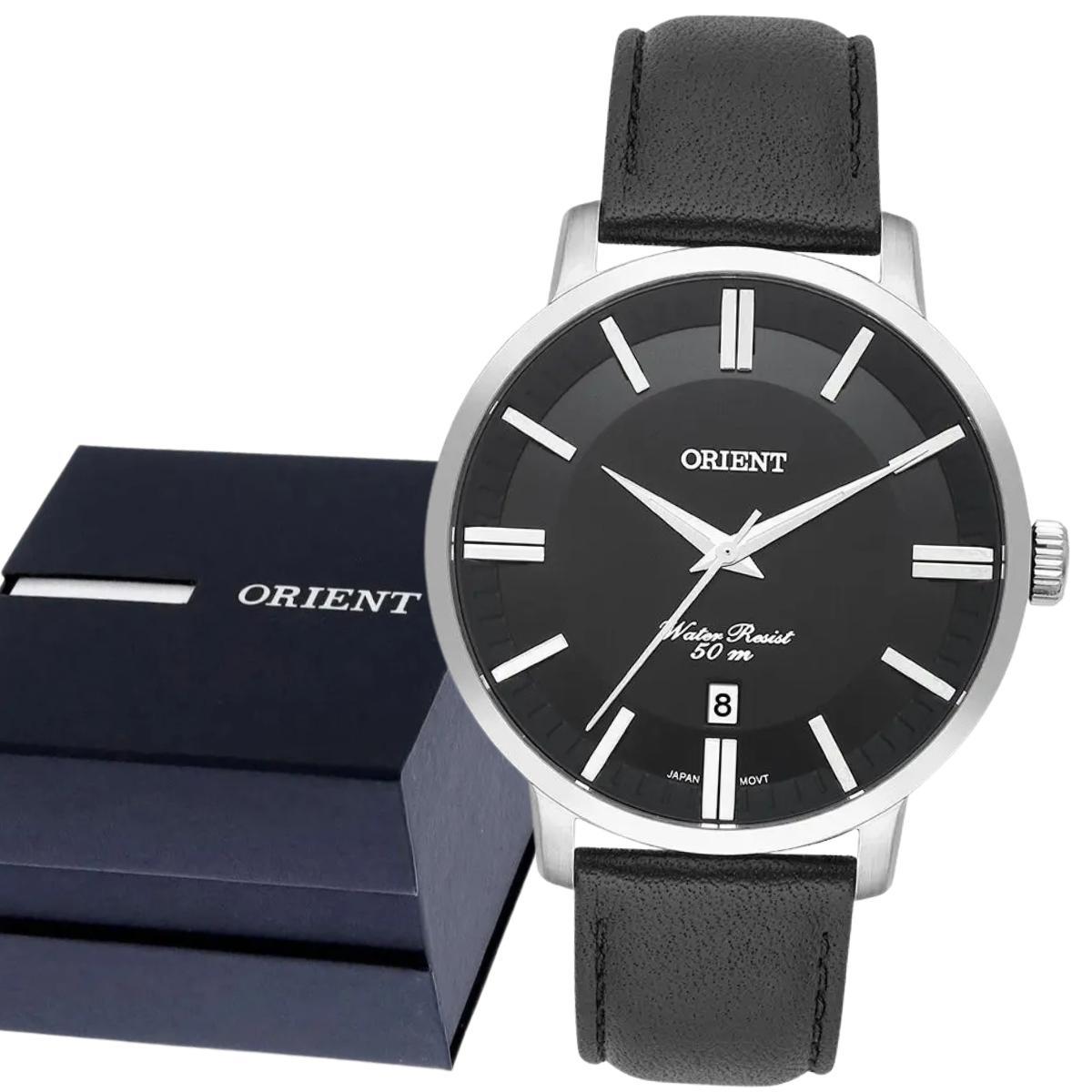 Relógio Orient Masculino Couro Preto MBSC1038P1PX