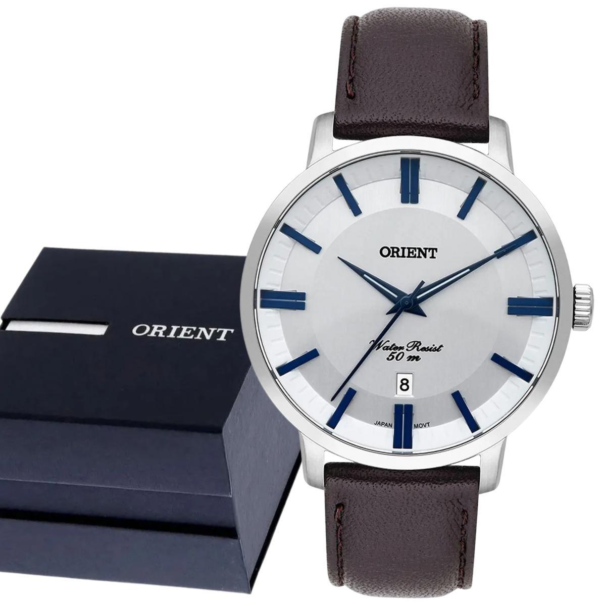 Relógio Orient Masculino Couro MBSC1038S1NX