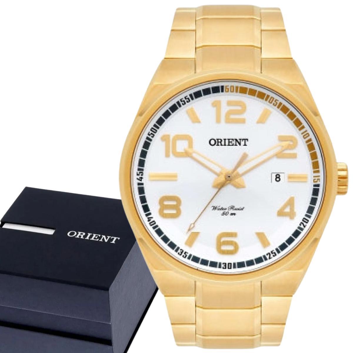 Relógio Masculino Orient Analógico Dourado MGSS1134S2KX