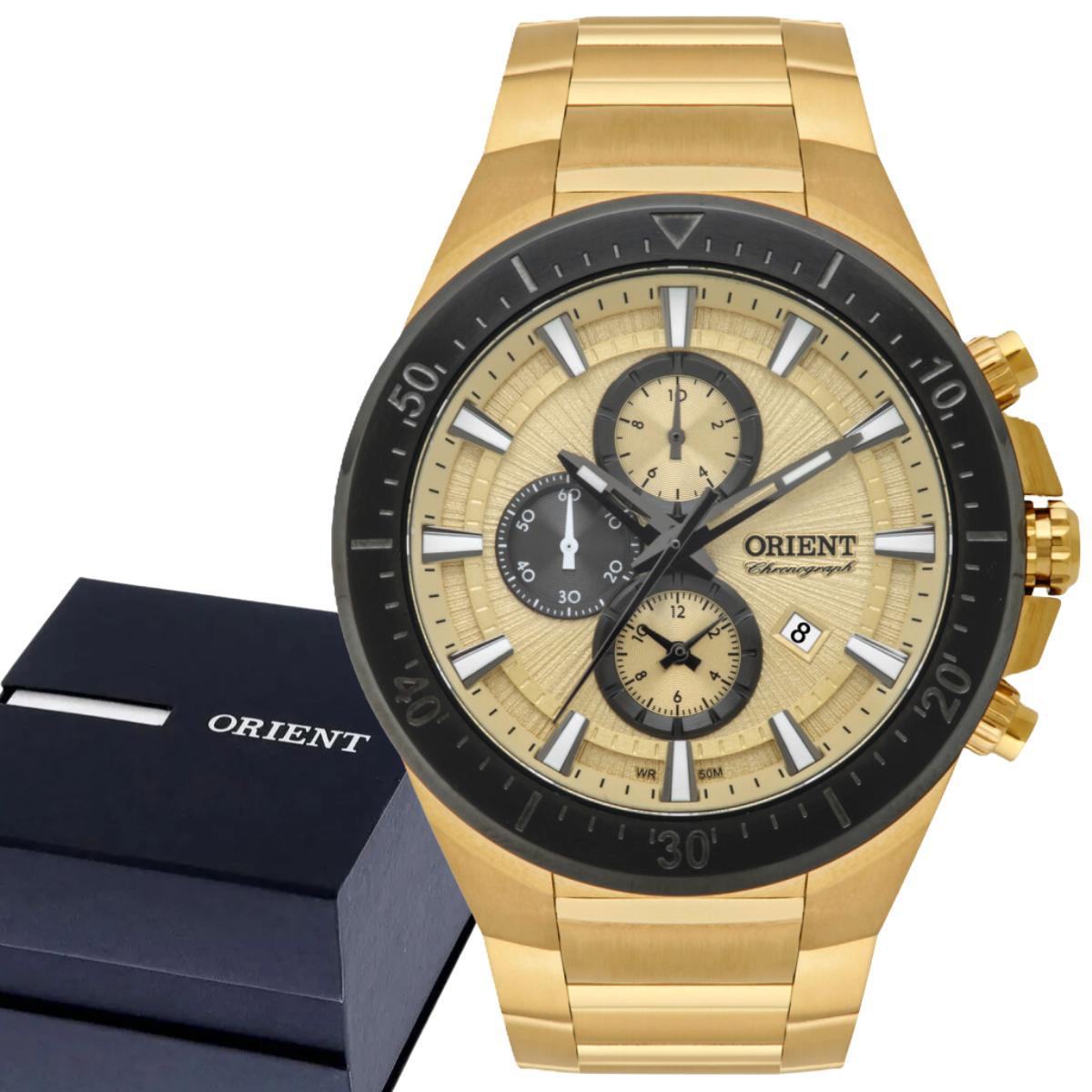 Relógio Masculino Orient Dourado MGSSC049C1KX