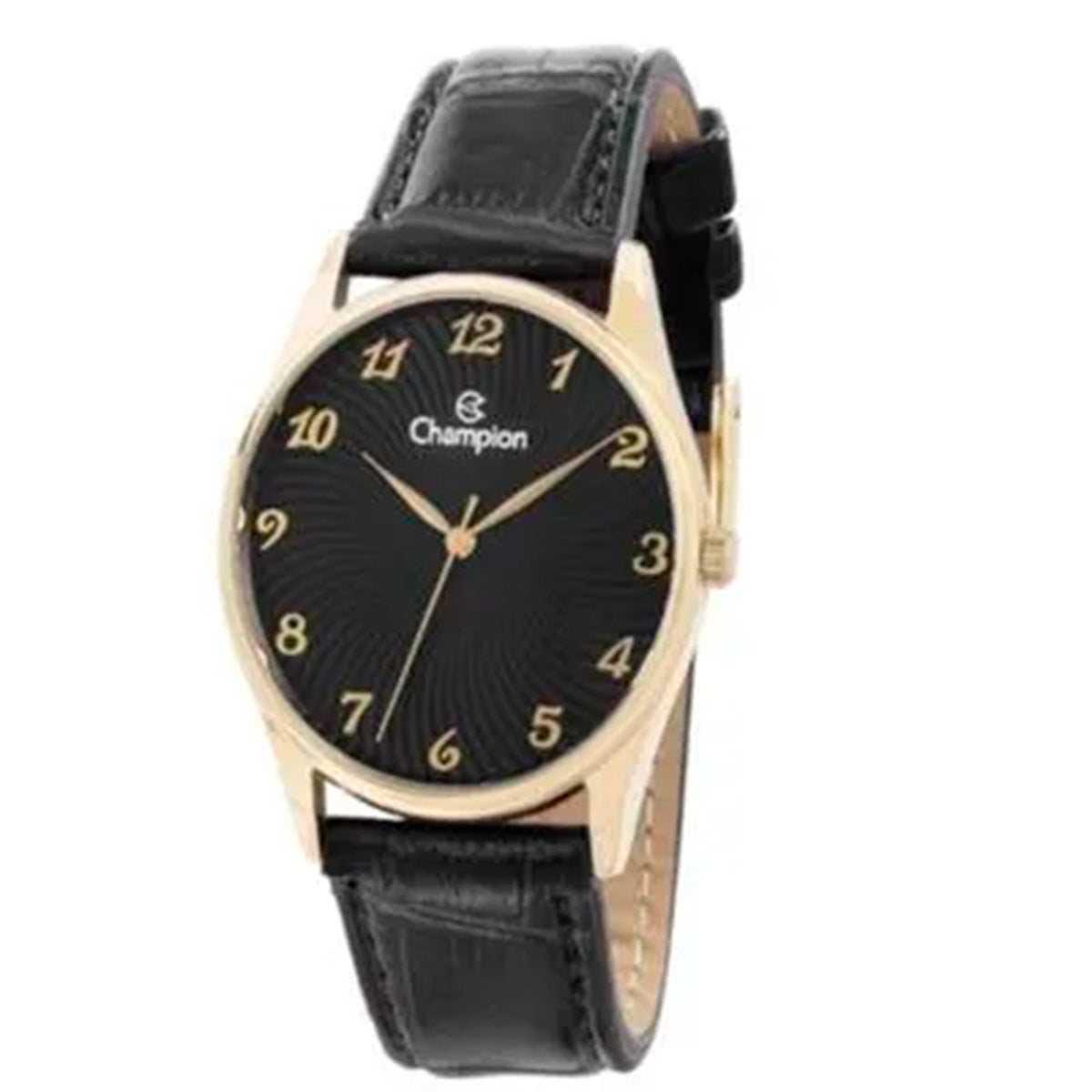 Relógio Feminino Champion Couro Preto CN28240P