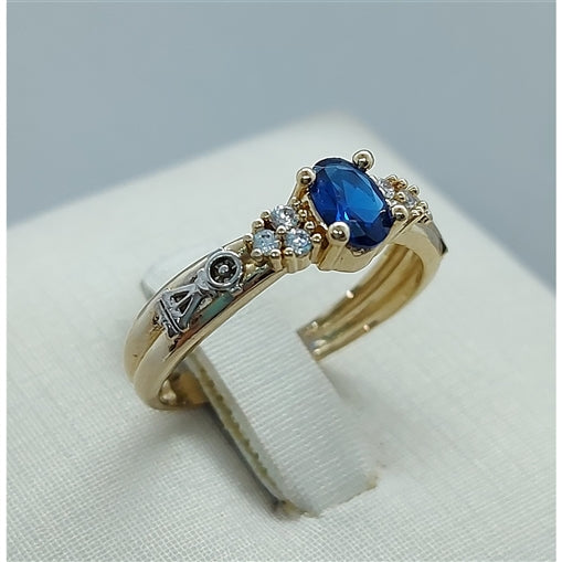 Anel de Formatura Educaçao Artistica com Zirconia Ouro 18k