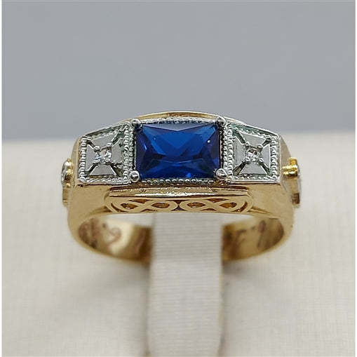 Anel de Formatura Educaçao Artistica com Zirconia Ouro 18k