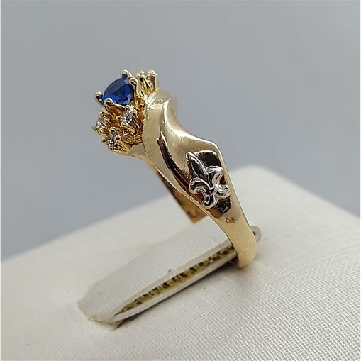 Anel de Formatura Geografia com Zirconia Ouro 18k